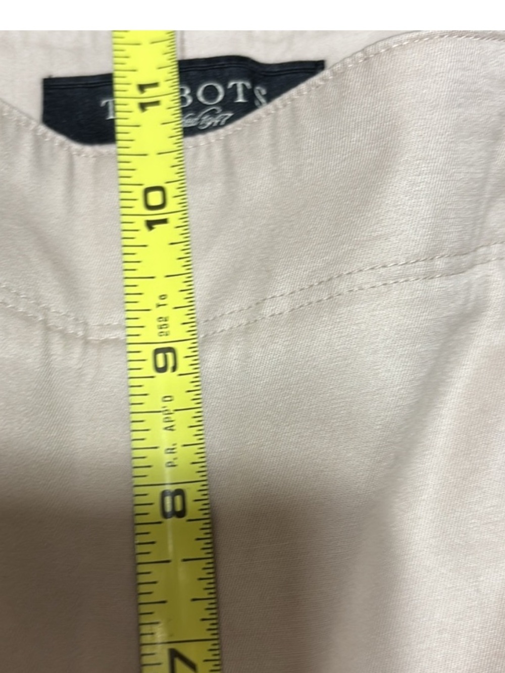 Talbots Heritage Size 10 Beige High Rise Sailor Button Wide Leg Pants - Picture 8 of 10